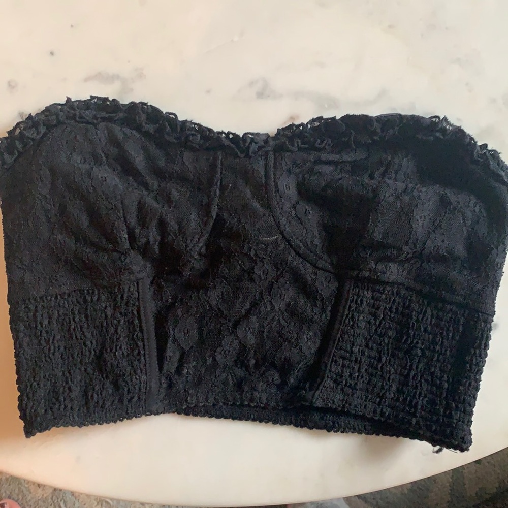 Free People black lace bralette